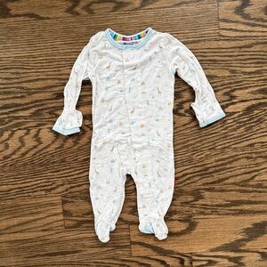 Magnetic Me Cozy White and Blue Kids One Piece
